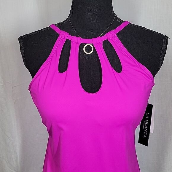 La Blanca Island Goddess Underwire Keyhole Tankini Top - Picture 11 of 16